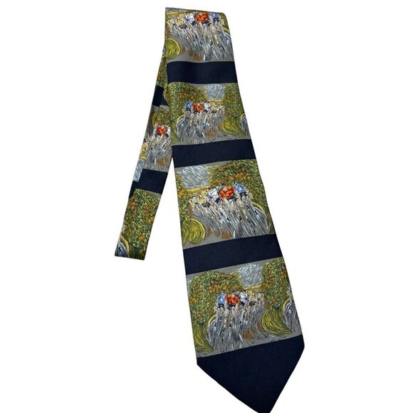 Guy Buffet Collection Tie Mens Vtg Necktie 100% Silk A Sharp Carve 1986 - Picture 1 of 6